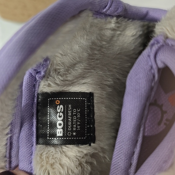 Bogs Boots Kitty Purple Size 10 Adjustable, Waterproof, Warm and Cute - Picture 6 of 10